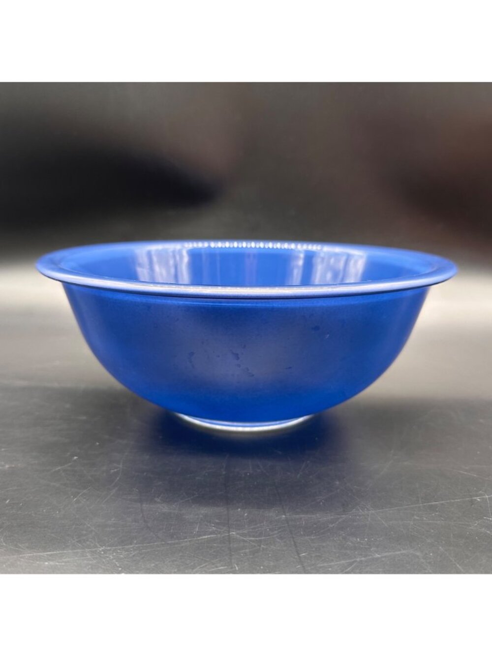 Vintage Pyrex Mixing Bowl Blue Glass 325 Made In USA 1980s Retro Serving 2.5L - Picture 3 of 9